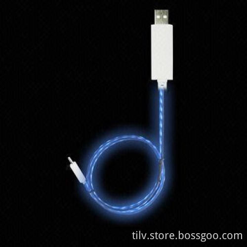 Fashion lighting cables with USB port, used for smartphones